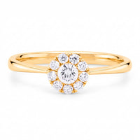 Alma ring i 18 karat guld med 0,24 carat brillantslebne diamanter