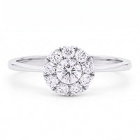 Alma ring i 18 karat hvidguld med 0,49 carat hvide diamanter og brillantslib