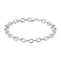 Anker Rund armbånd i 925 sterlingsølv med runde kædeled