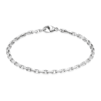 Anket Facet armbånd i 925 sterling sølv med facetslebne led og karabinlås