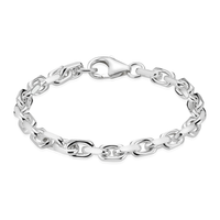 Anket Facet armbånd i 925 sterling sølv med facetslebne led og karabinlås