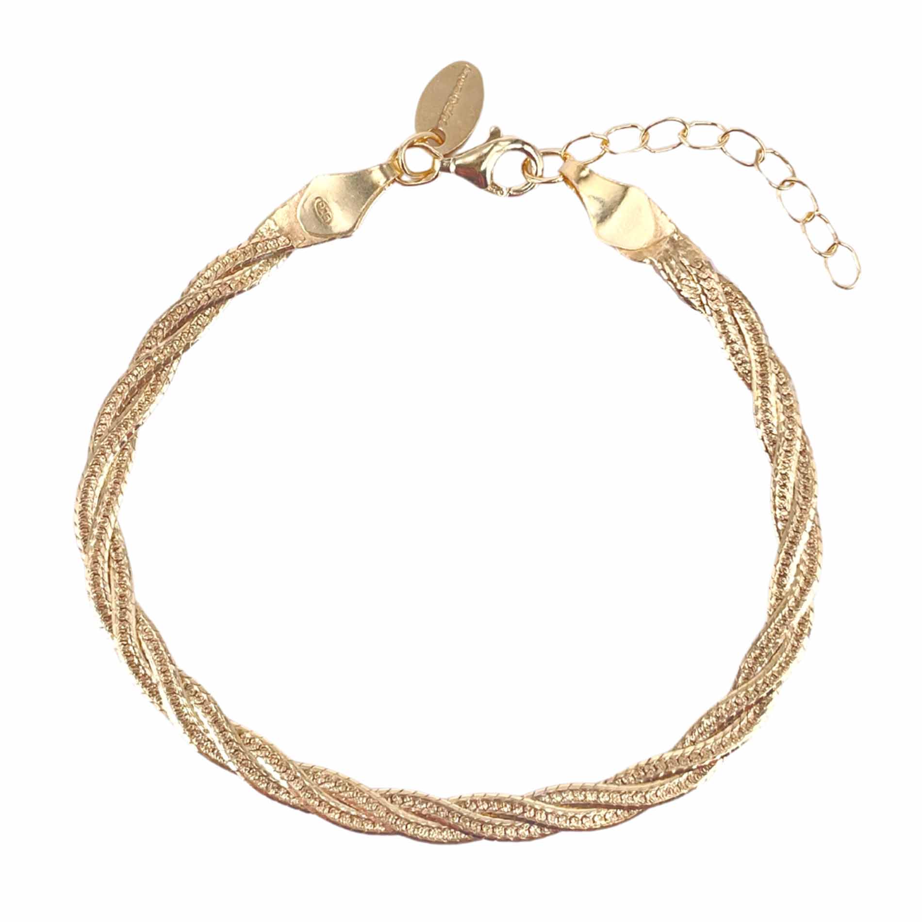 Forgyldt Aqua Dulce armbånd i fladt design