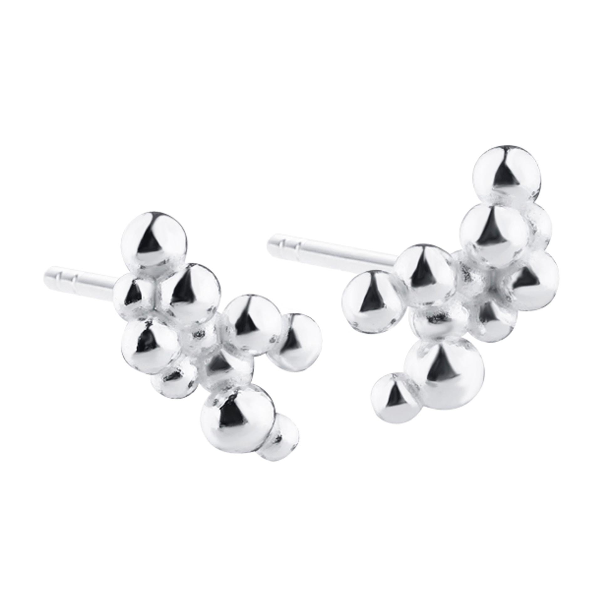 Aqua Dulce Aya ørestikker i 925 sterling sølv med klare zirkonia og organisk design