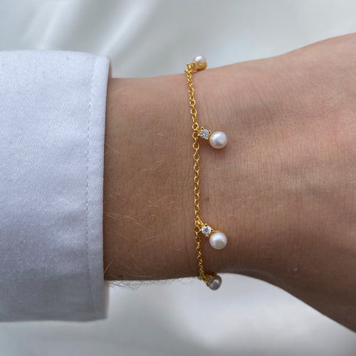 Aqua Dulce Darling Bubbels armbånd i forgyldt