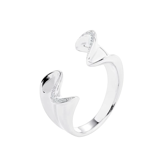 Aqua Dulce Darling River ring i 925 sterlingsølv med zirkonia