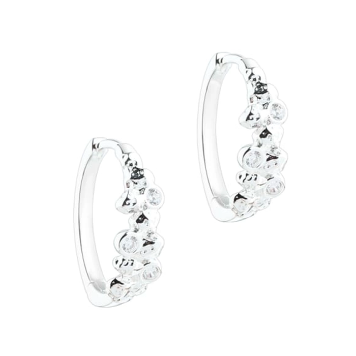 Aqua Dulce Darling Rock creoler i 925 sterlingsølv med zirkonia