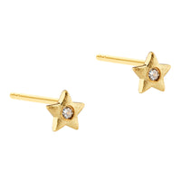 Aqua Dulce Dreamlit Small Star ørestikker i 14 kt. forgyldt sterling sølv med klar zirkonia