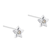 Aqua Dulce Dreamlit Small Star ørestikker i sølv med klar zirkonia og stjernedesign