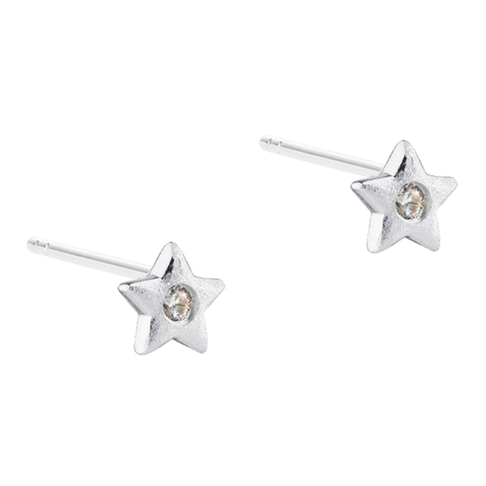 Aqua Dulce Dreamlit Small Star ørestikker i sølv med klar zirkonia og stjernedesign