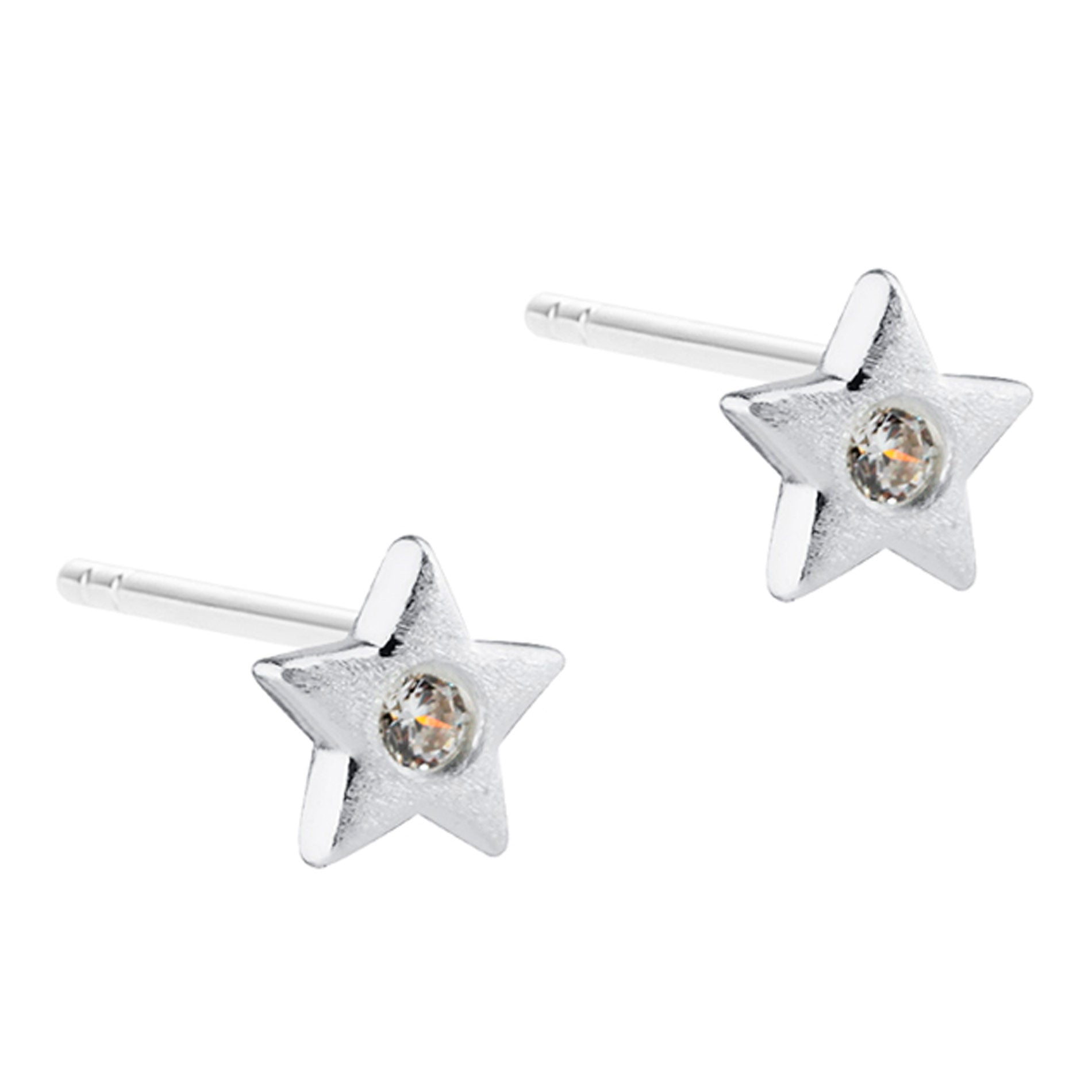 Aqua Dulce Dreamlit Star ørestikker i 925 sterling sølv med klar zirkonia
