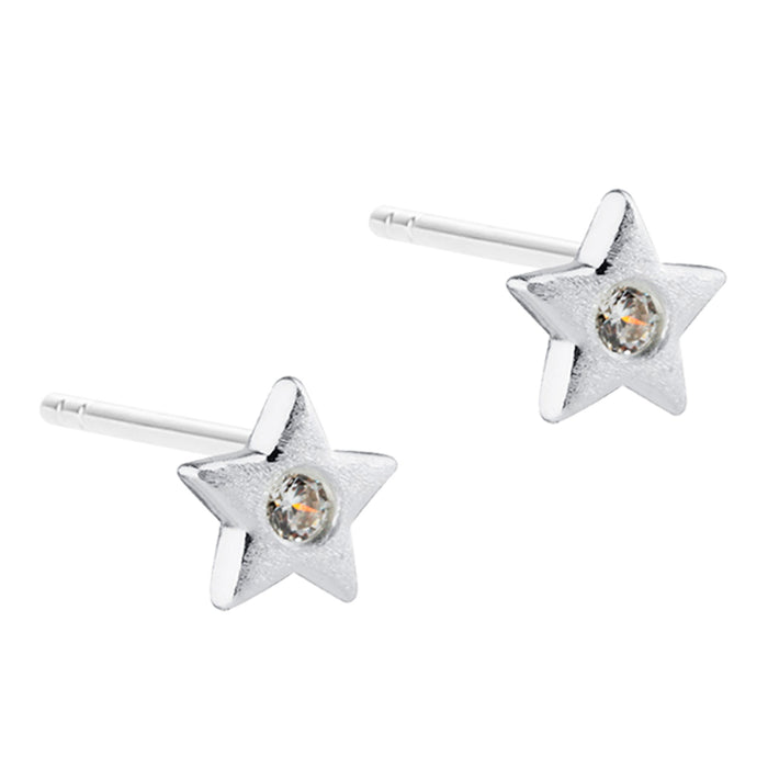 Aqua Dulce Dreamlit Star ørestikker i 925 sterling sølv med klar zirkonia