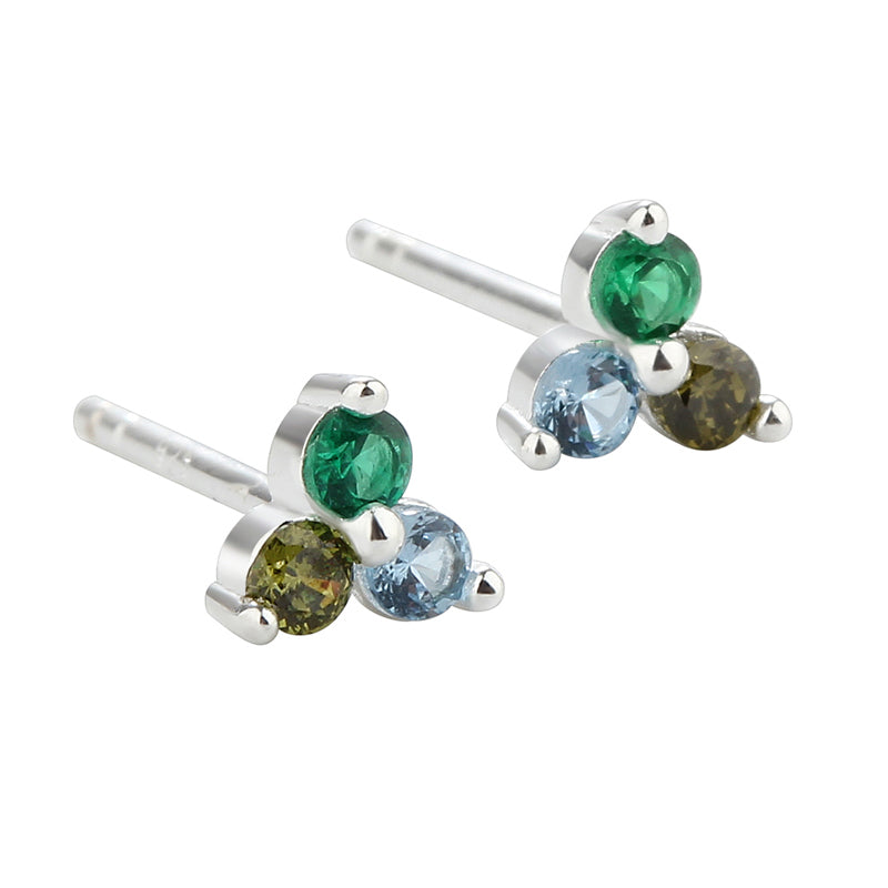 Aqua Dulce Gunnva Green ørestikker i sølv