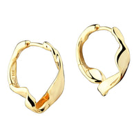 Aqua Dulce Liora Simple Hoop øreringe i 14 kt forgyldt sterling sølv, 16 mm