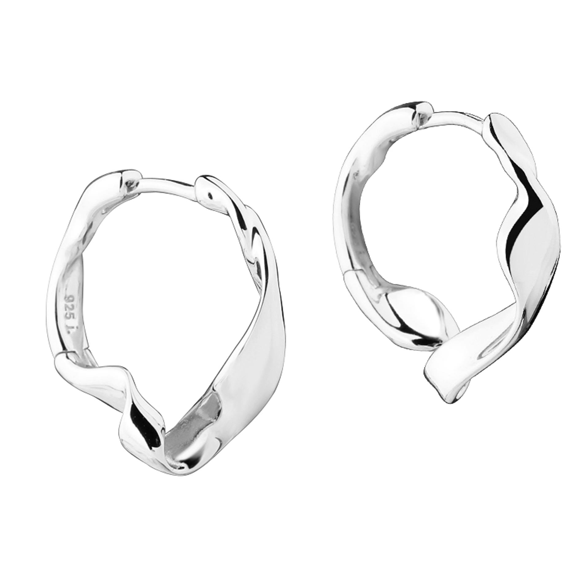 Aqua Dulce Liora Simple Hoop øreringe i 925 sterling sølv, 16 mm