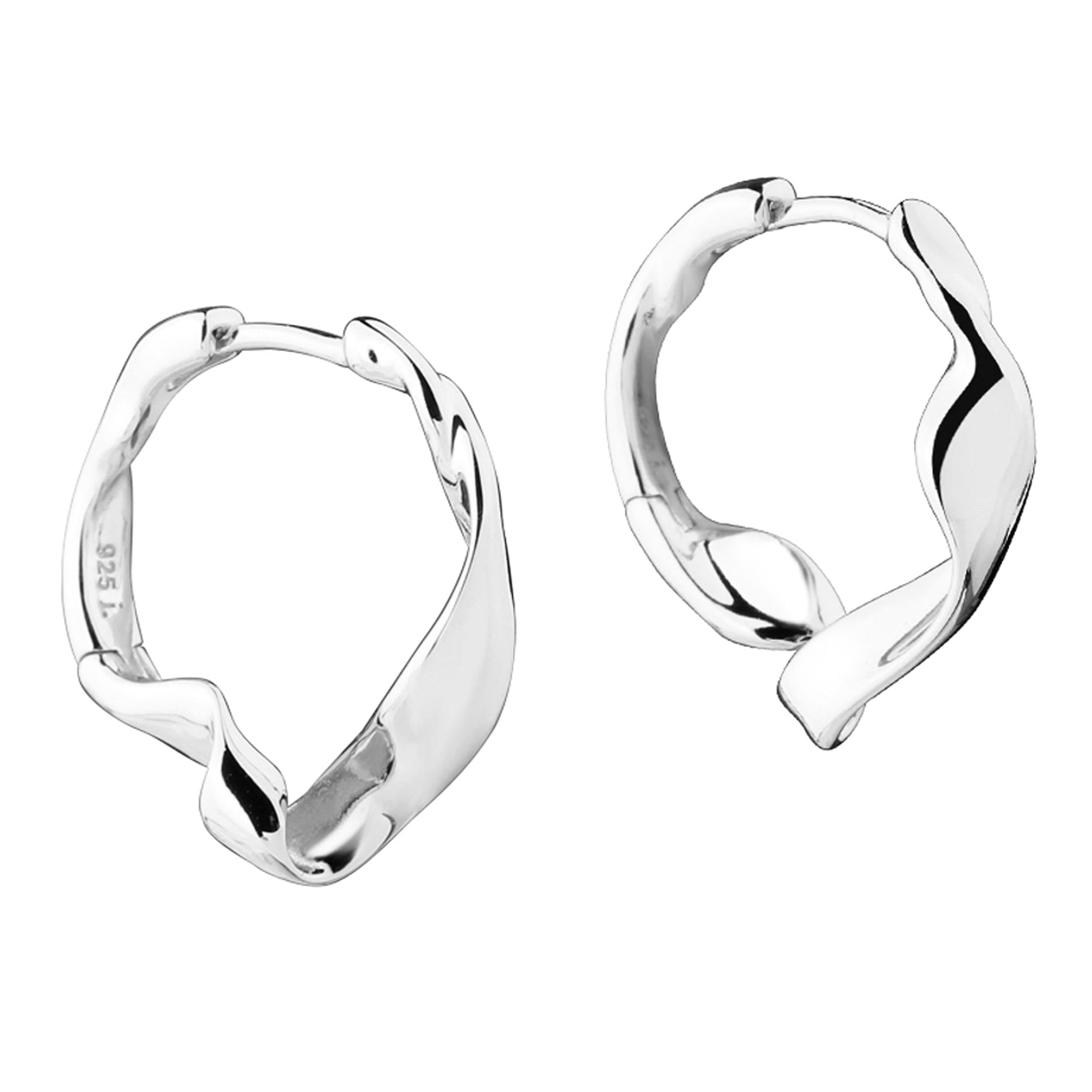 Aqua Dulce Liora Simple Hoop 22 mm øreringe i 925 sterling sølv