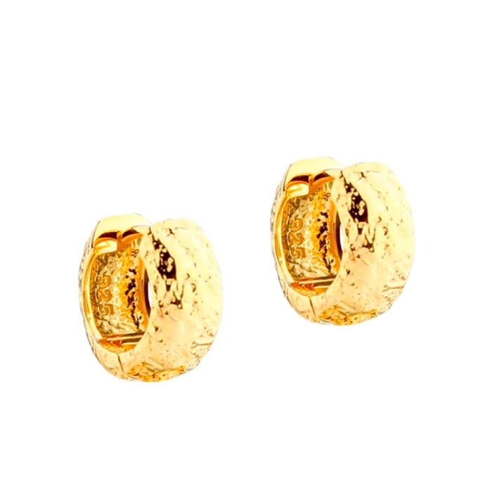 Aqua Dulce Love Me små creoler i forgyldt 925 sterlingsølv 12 mm