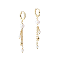 Aqua Dulce Lunella creoler i forgyldt 925 sterlingsølv med ferskvandsperler