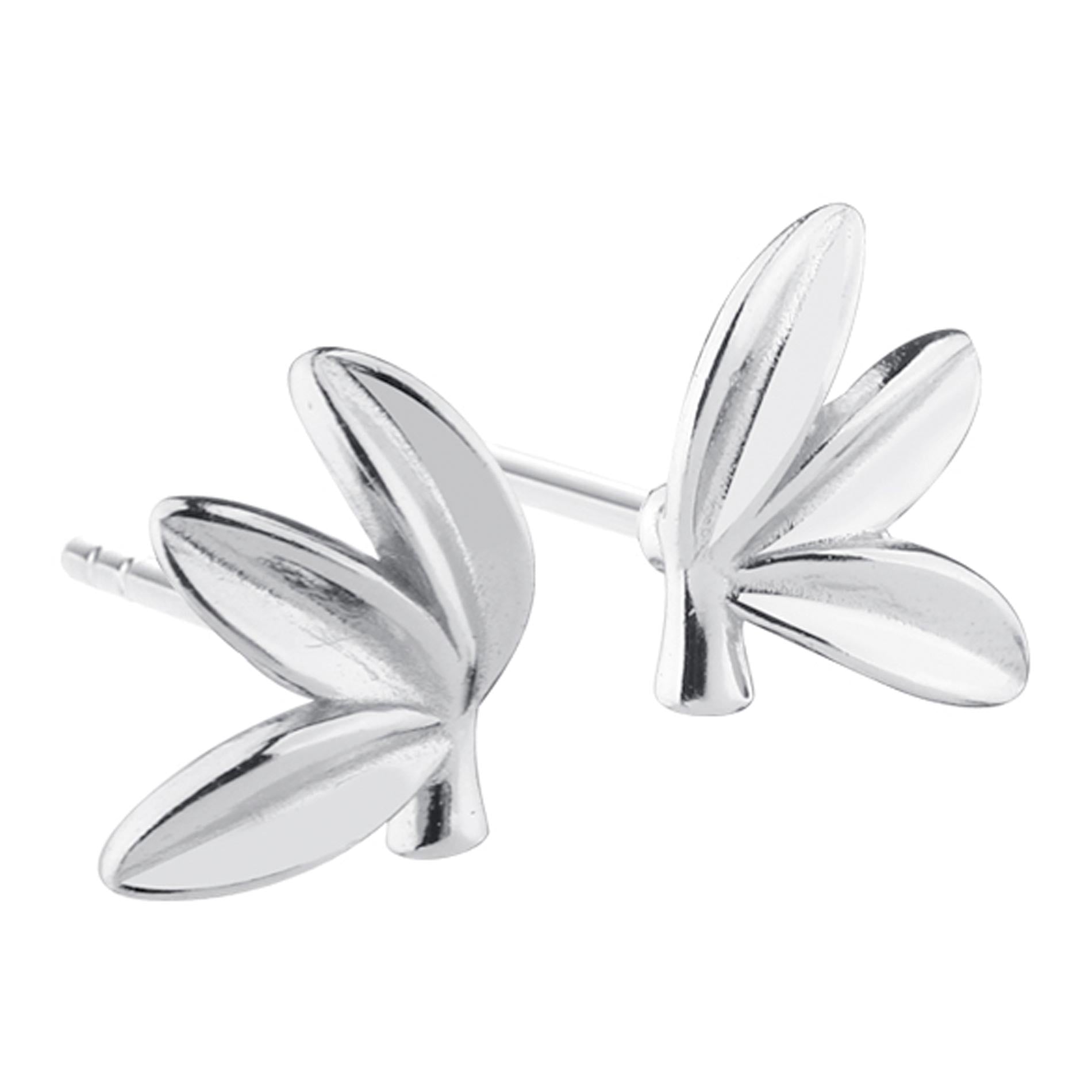 Aqua Dulce Meadow ørestikker i 925 sterling sølv med fine bladformede detaljer