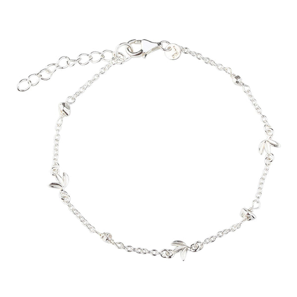 Aqua Dulce Meadow Simple armbånd i 925 sterling sølv med organiske kugler og Meadow-led