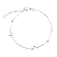 Aqua Dulce Meadow Simple armbånd i 925 sterling sølv med organiske kugler og Meadow-led