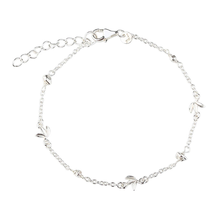 Aqua Dulce Meadow Simple armbånd i 925 sterling sølv med organiske kugler og Meadow-led