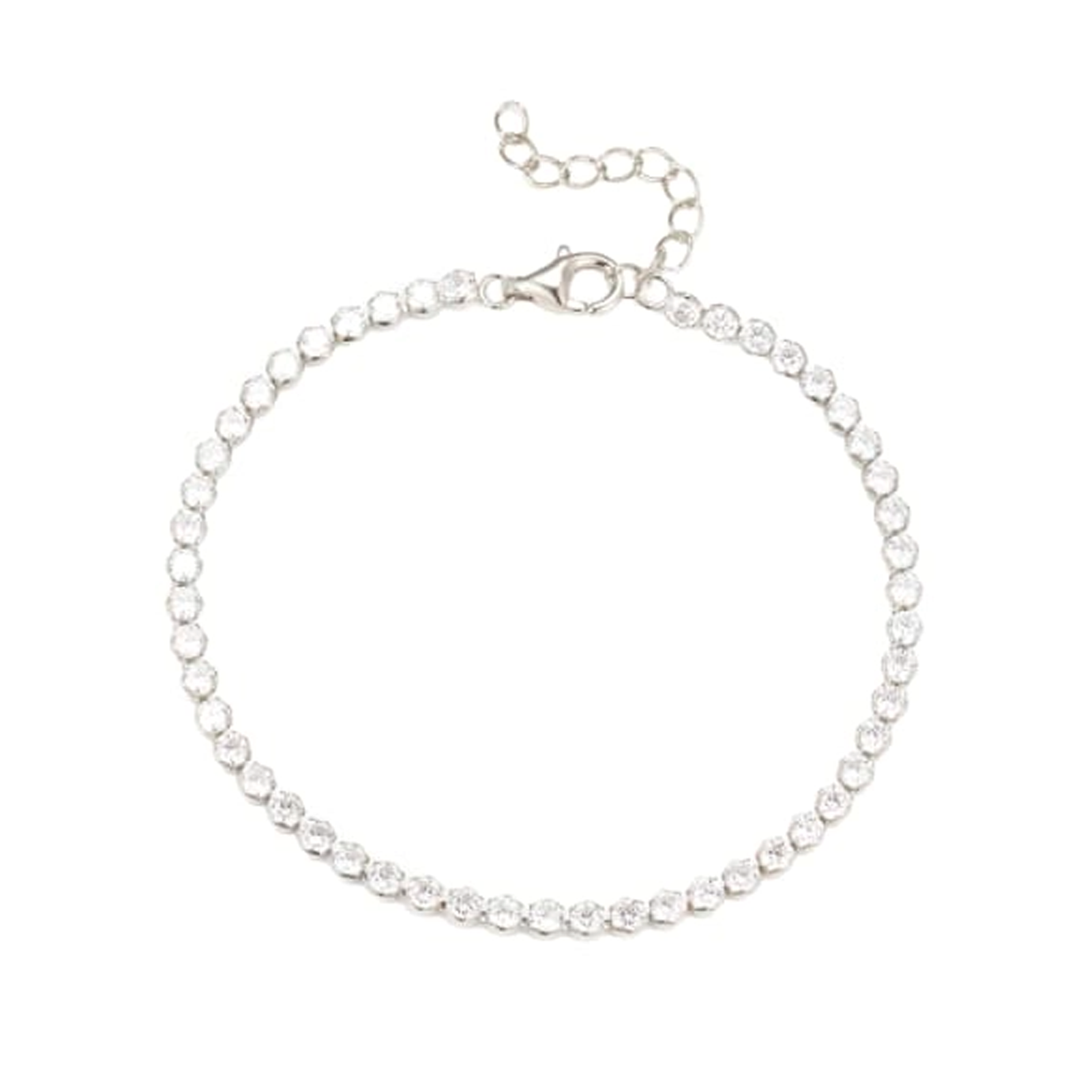 Aqua Dulce Tennis Vintage Round armbånd i 925 sterlingsølv med runde zirkonia