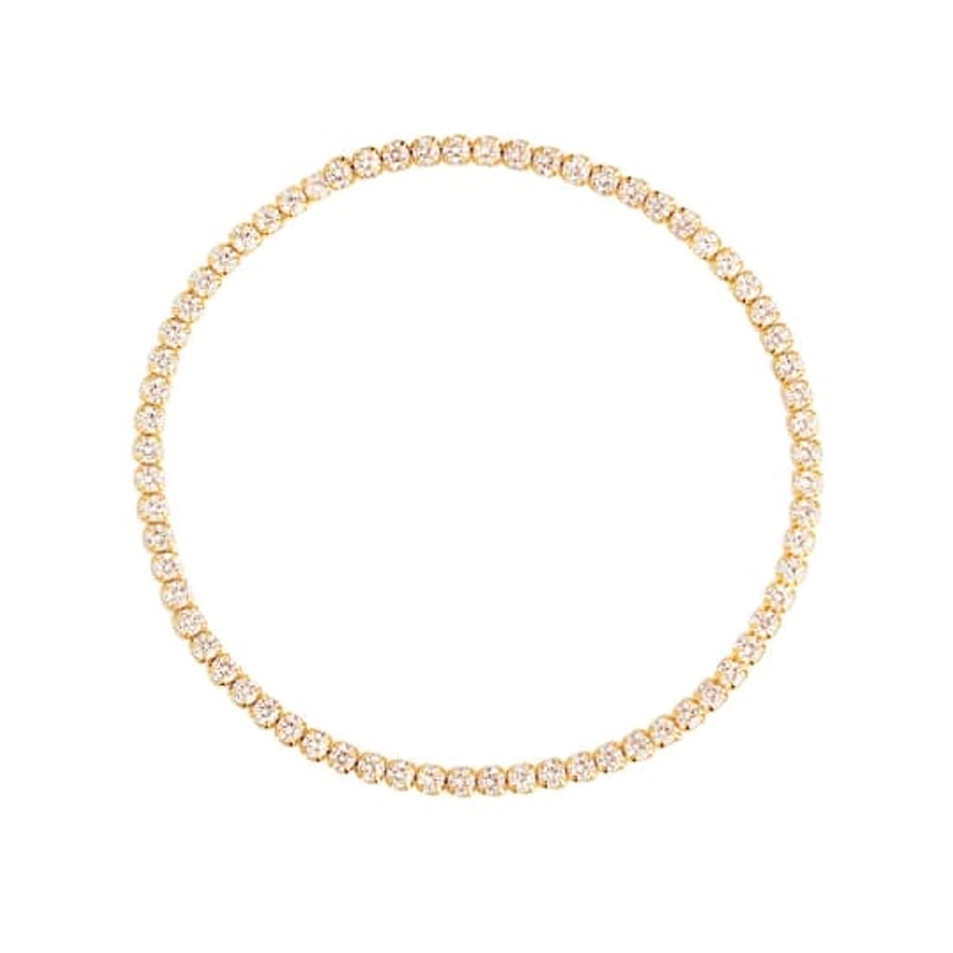 Aqua Dulce tennisarmbånd 17 cm i forgyldt 925 sterlingsølv med klare zirkonia