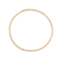 Aqua Dulce tennisarmbånd 17 cm i forgyldt 925 sterlingsølv med klare zirkonia
