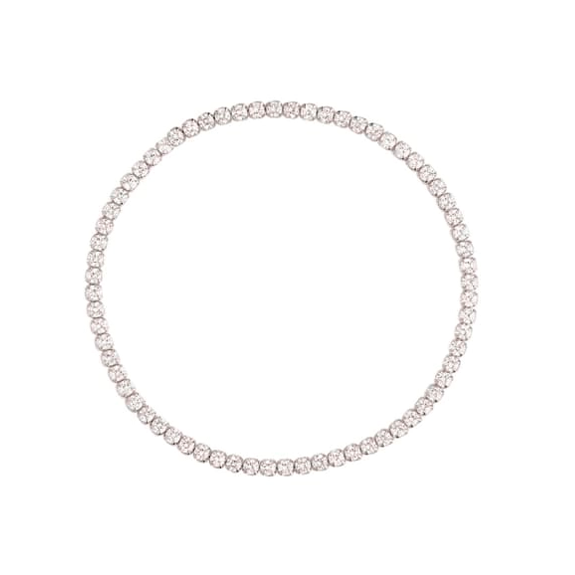 Aqua Dulce tennisarmbånd 17 cm i 925 sterlingsølv med klare zirkonia