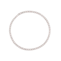 Aqua Dulce tennisarmbånd 17 cm i 925 sterlingsølv med klare zirkonia
