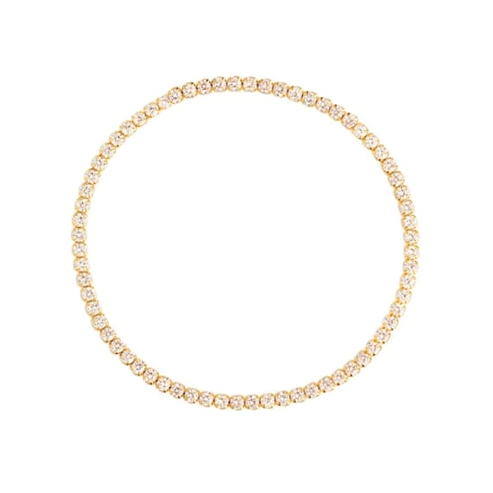 Aqua Dulce tennisarmbånd 19 cm i forgyldt 925 sterlingsølv med klare zirkonia