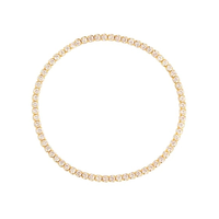 Aqua Dulce tennisarmbånd 19 cm i forgyldt 925 sterlingsølv med klare zirkonia