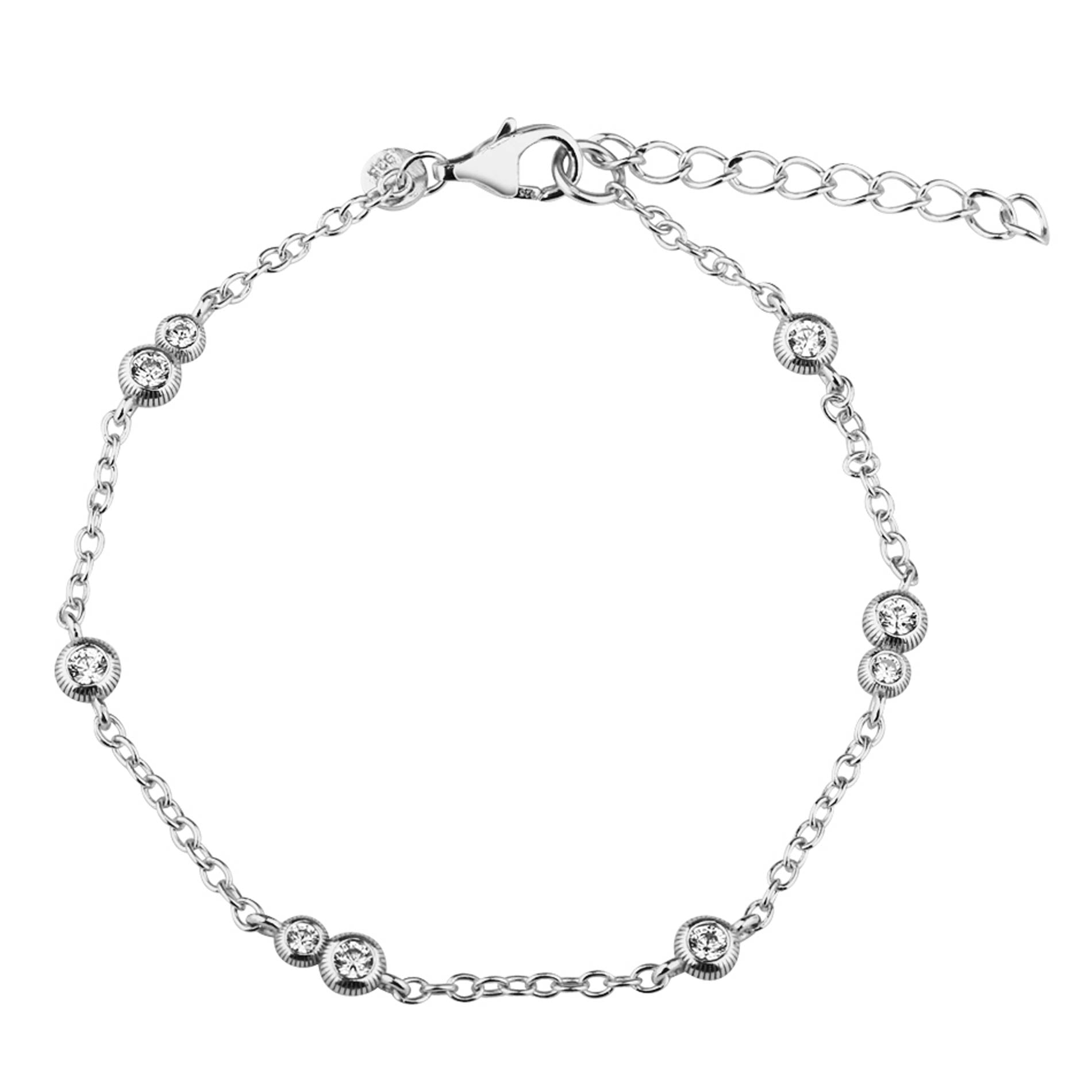 Aqua Dulce Whisper Pure armbånd i 925 sterlingsølv med klare zirkonia