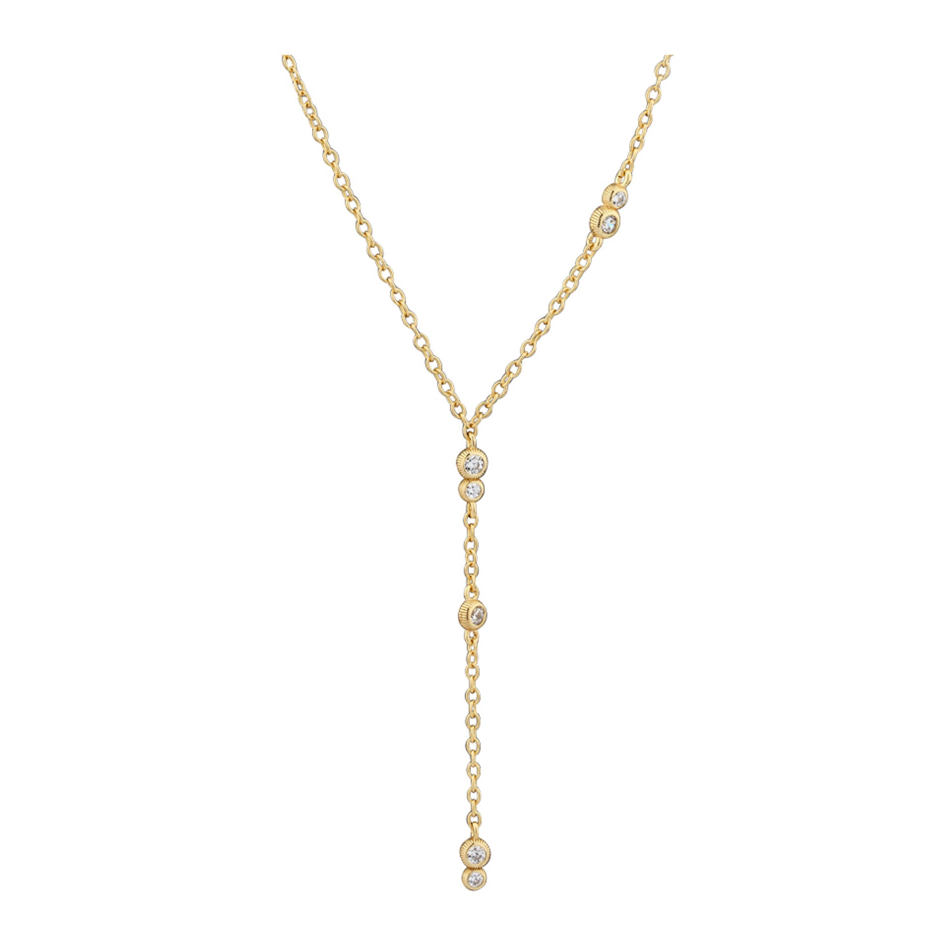 Aqua Dulce Whisper Pure halskæde i 14 kt forgyldt sterling sølv med klare zirkonia