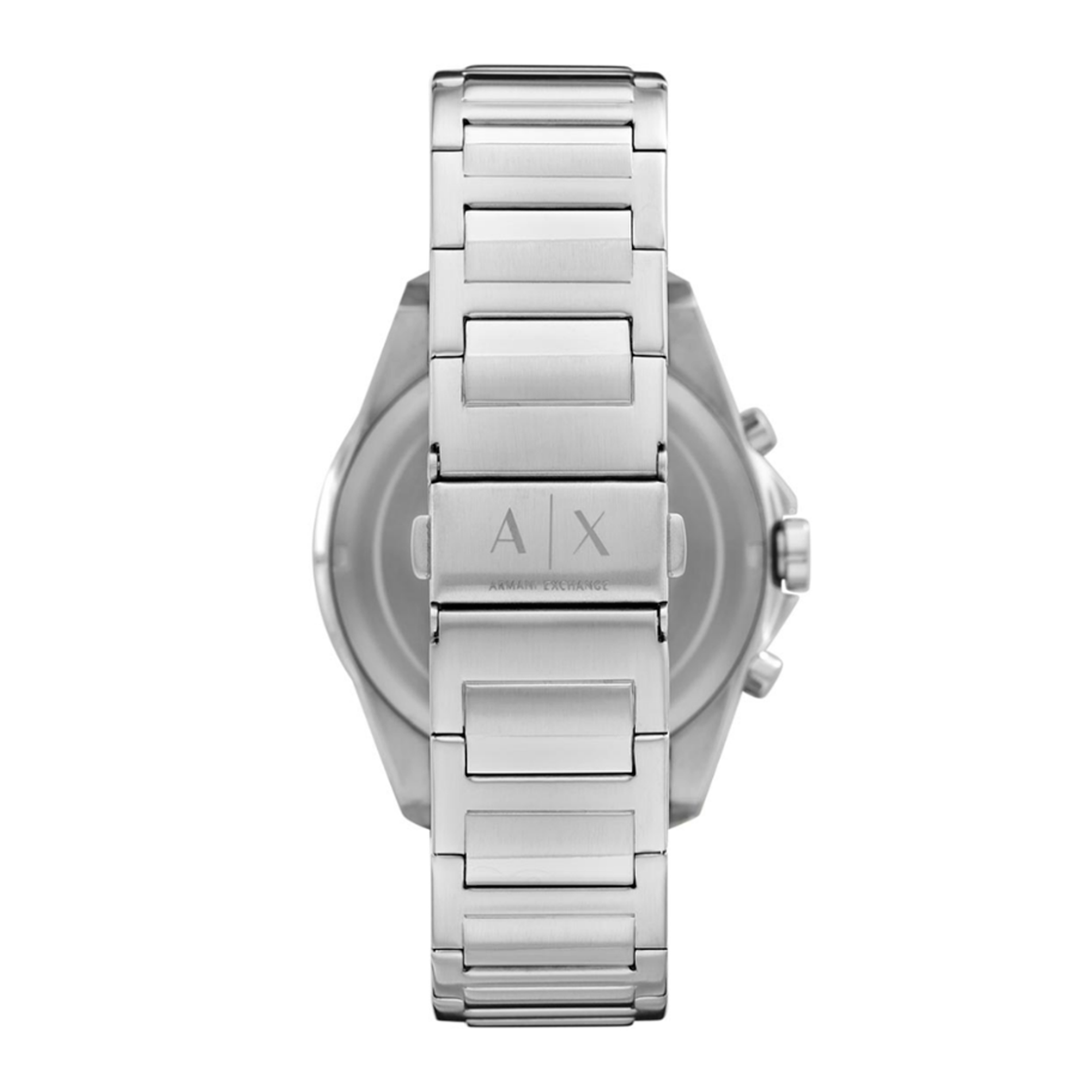 Bagside af Armani Exchange Drexler herreur med stållænke og logo-lås