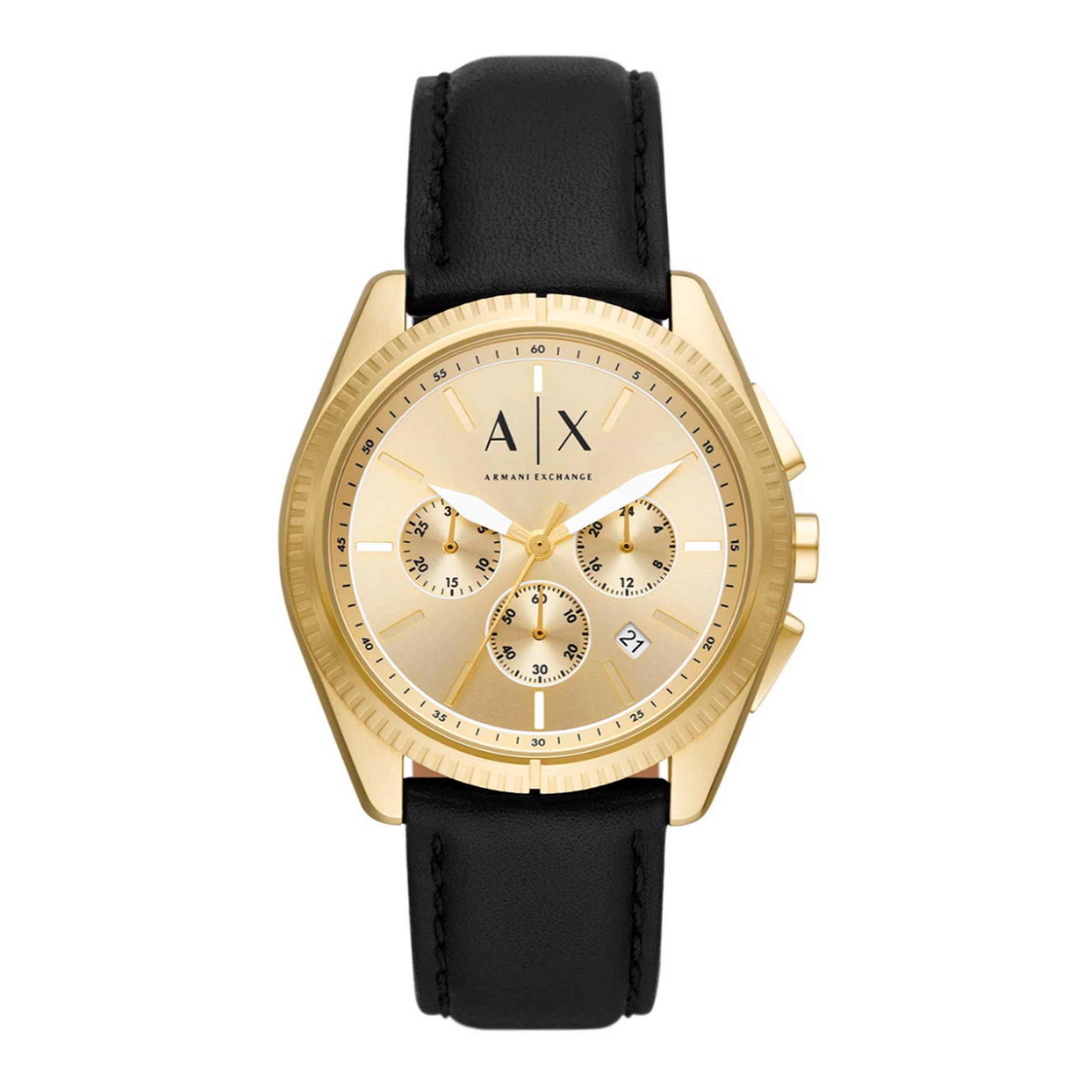 Armani Exchange Giacomo Chronograph herreur 43 mm AX2861 med sort læderrem