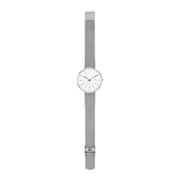 Arne Jacobsen Bankers 30 mm designerur i rustfrit stål med stållænke