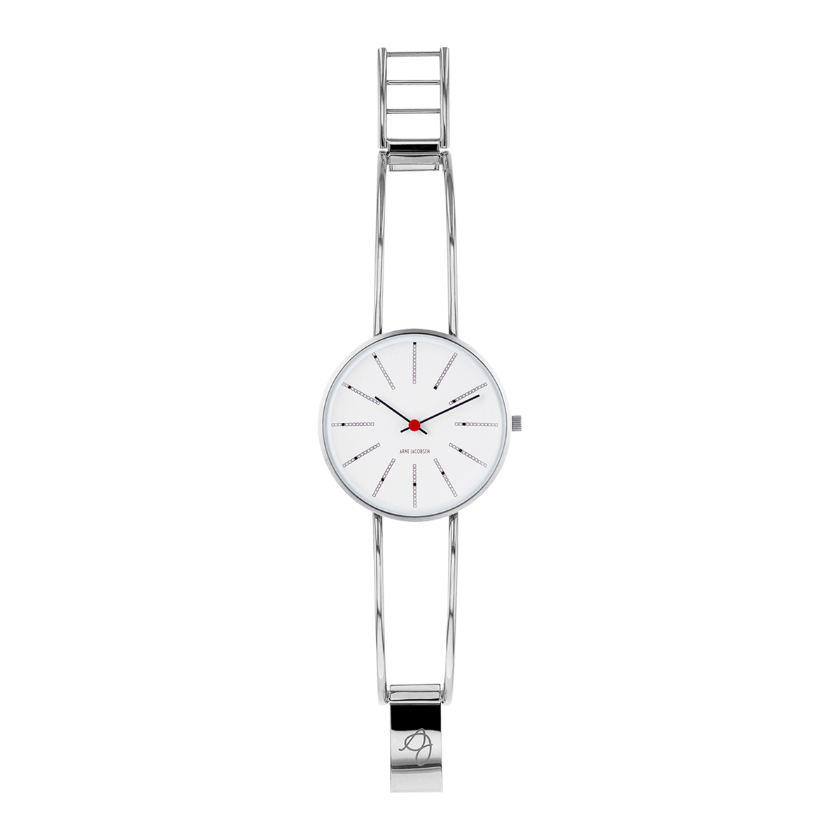 Arne Jacobsen Bankers 34 mm ur med elegant armring i poleret stål.