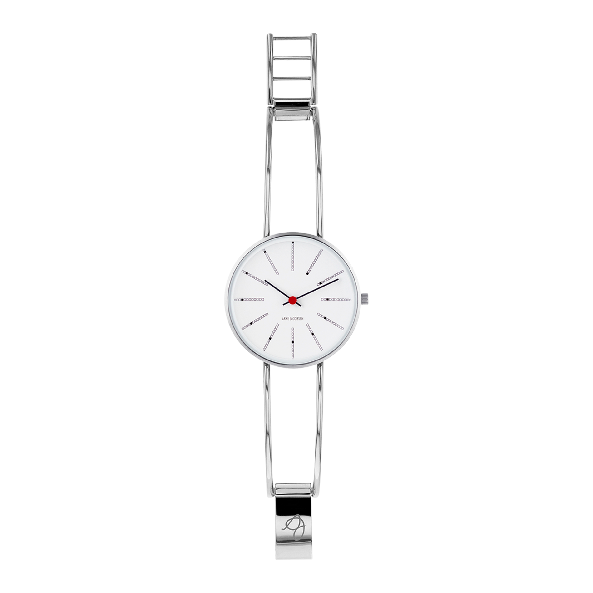 Arne Jacobsen Bankers 34 mm ur med elegant armring i poleret stål.