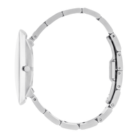 Sideprofil af Arne Jacobsen Bankers 40 mm ur i rustfrit stål.
