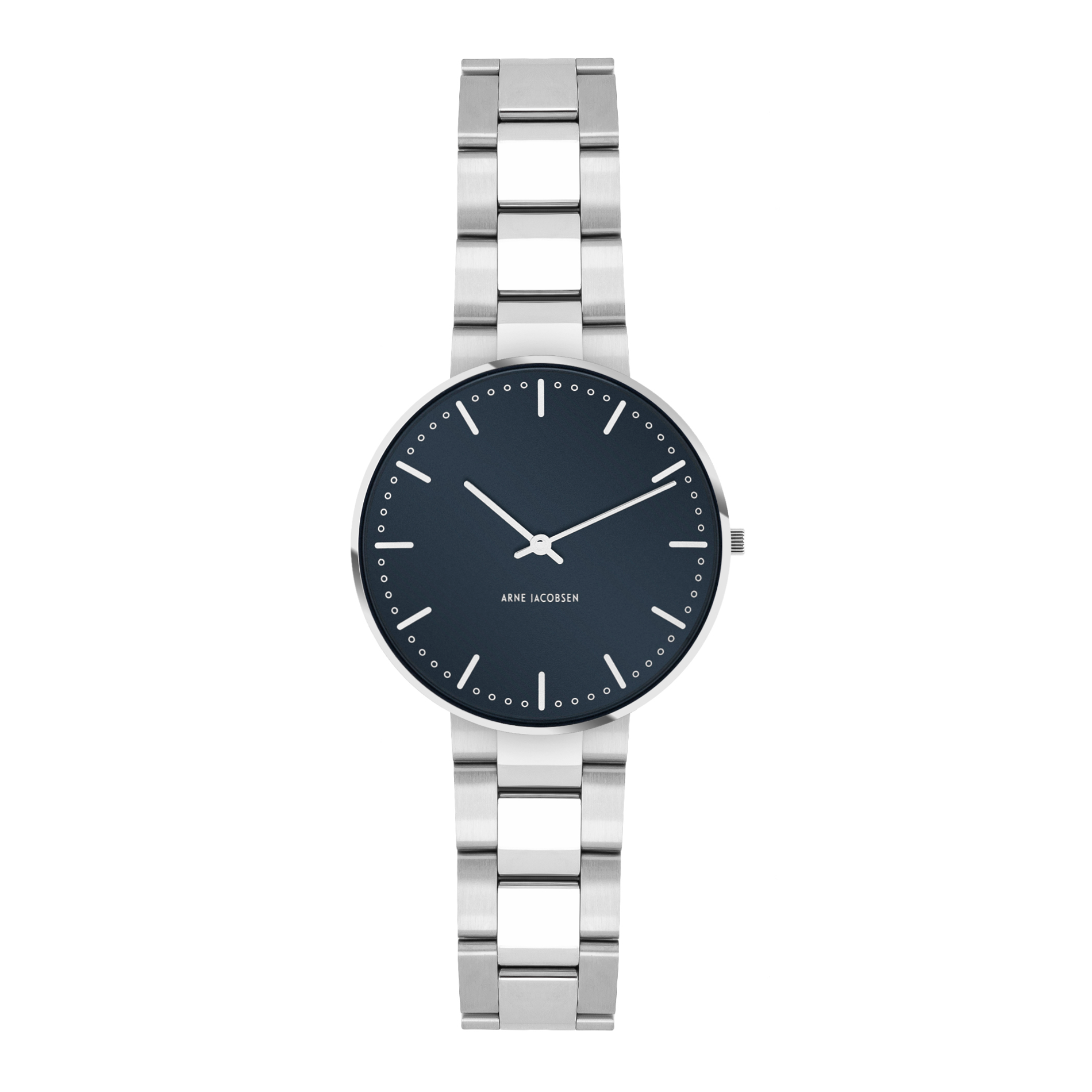 Arne Jacobsen City Hall Oxford Blue armbåndsur med 20 mm stållænke.