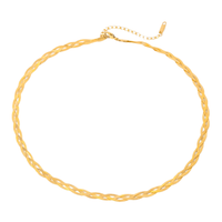Bay by Aqua Dulce Braided halskæde i 18 karat PVD forgyldt rustfrit stål med flettet design