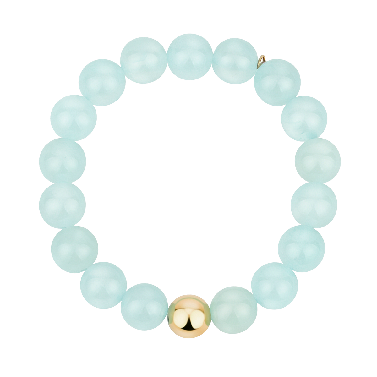 Bay by Aqua Dulce Mint armbånd med amazonit og detaljer i 18 karat PVD forgyldt rustfrit stål