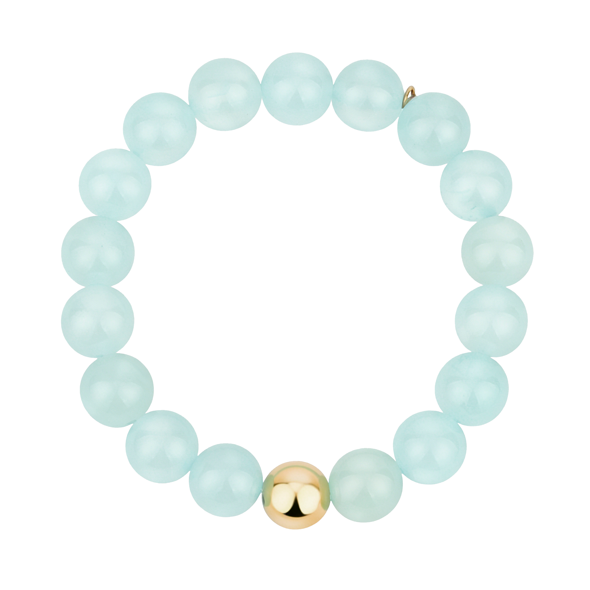 Bay by Aqua Dulce Mint armbånd med amazonit og detaljer i 18 karat PVD forgyldt rustfrit stål