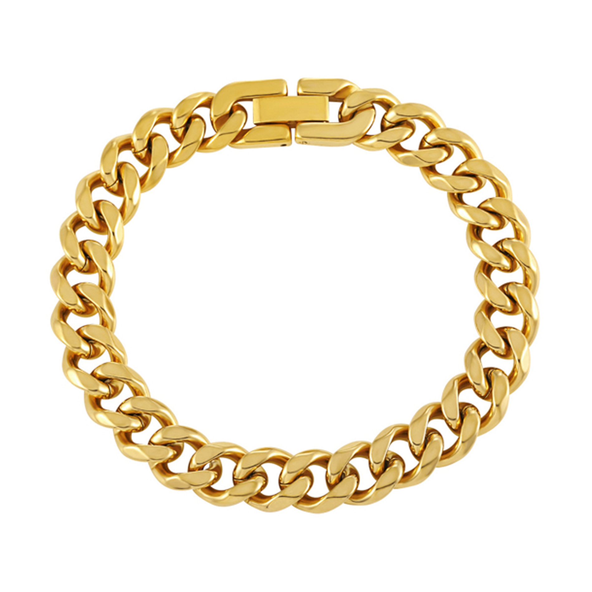 Bay by Aqua Dulce Panzer armbånd i 18 karat PVD forgyldt rustfrit stål med klassisk panzerkæde