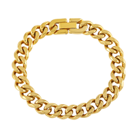 Bay by Aqua Dulce Panzer armbånd i 18 karat PVD forgyldt rustfrit stål med klassisk panzerkæde