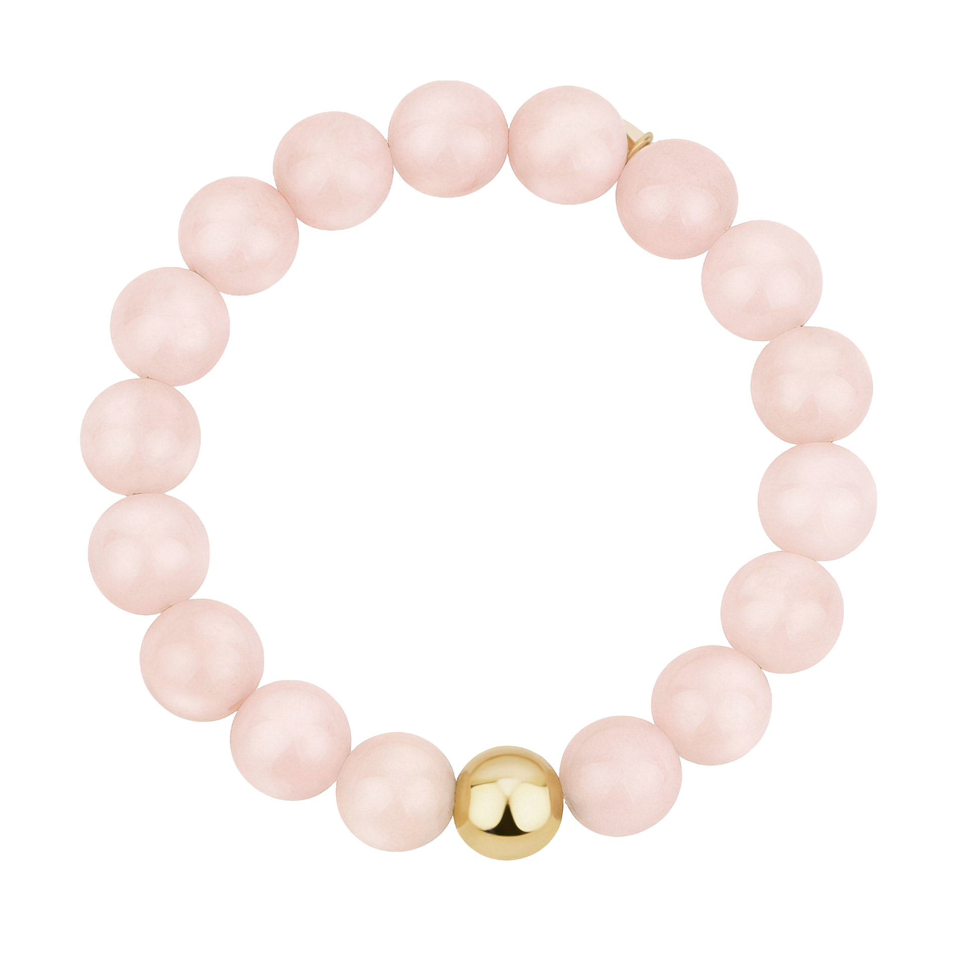 Bay by Aqua Dulce Rose armbånd med morganit og detaljer i 18 karat PVD forgyldt rustfrit stål