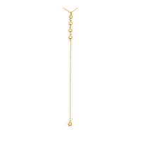 Bay by Aqua Dulce Stone Y halskæde i 18 karat PVD forgyldt rustfrit stål med klare zirkonia og elegant Y-vedhæng med detaljer