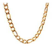 Bay by Aqua Dulce Big Figaro Chain halskæde i forgyldt stål med klassiske Figaro-led