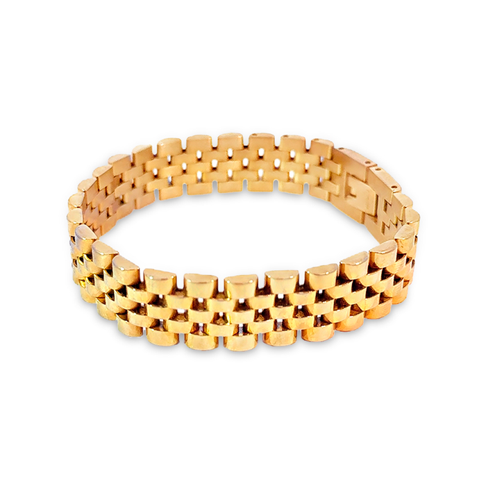 Bay by Aqua Dulce Heawy Britney armbånd i 18 kt. PVD-forgyldt rustfrit stål